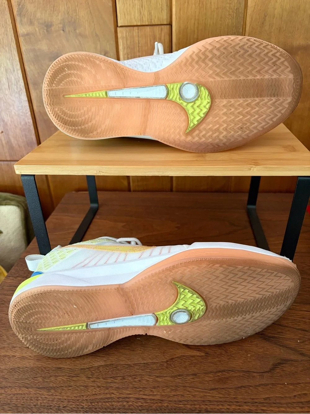 Nike Sabrina Kids 6.5 Y White/Lemon Sneaker Basketball Athletic Shoes. HF1188100